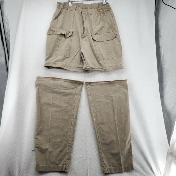REDHEAD Pants Men's Convertible Cargo Cotton Blend Elastic Waist Brown Large - Picture 6 of 12
